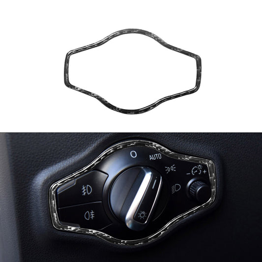 for Audi Q5 2009-2017 Carbon Fiber Headlight Control Knob Trim