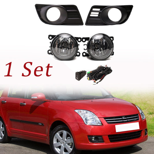 Front Fog Light + Fog lamp Bezel Cover for Suzuki for Swift 2007-2010 LH+RH