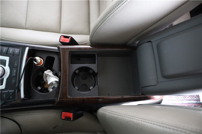 Car Inner Console Storage Box Cover Trim 1 Fit for Audi A6L 2005-2011 Red Wood
