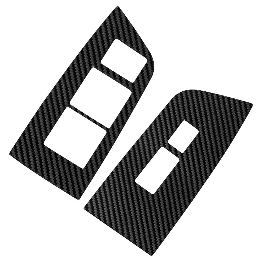 2X Carbon Fiber Front Door Switch Cover Trim for Honda Ridgeline Pilot 2017-2020