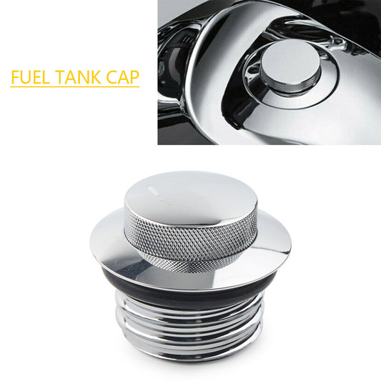 Flush Pop Up Reservoir Gas Cap Vented Fuel Tank Screw for Harley Davidson Chrome