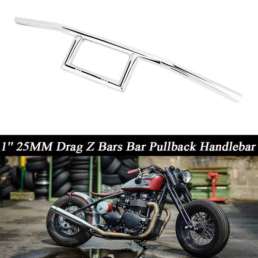 Motorcycle Drag Z-Bar pullback handlebars for Bobber for Suzuki for Honda 1 25mm chrome