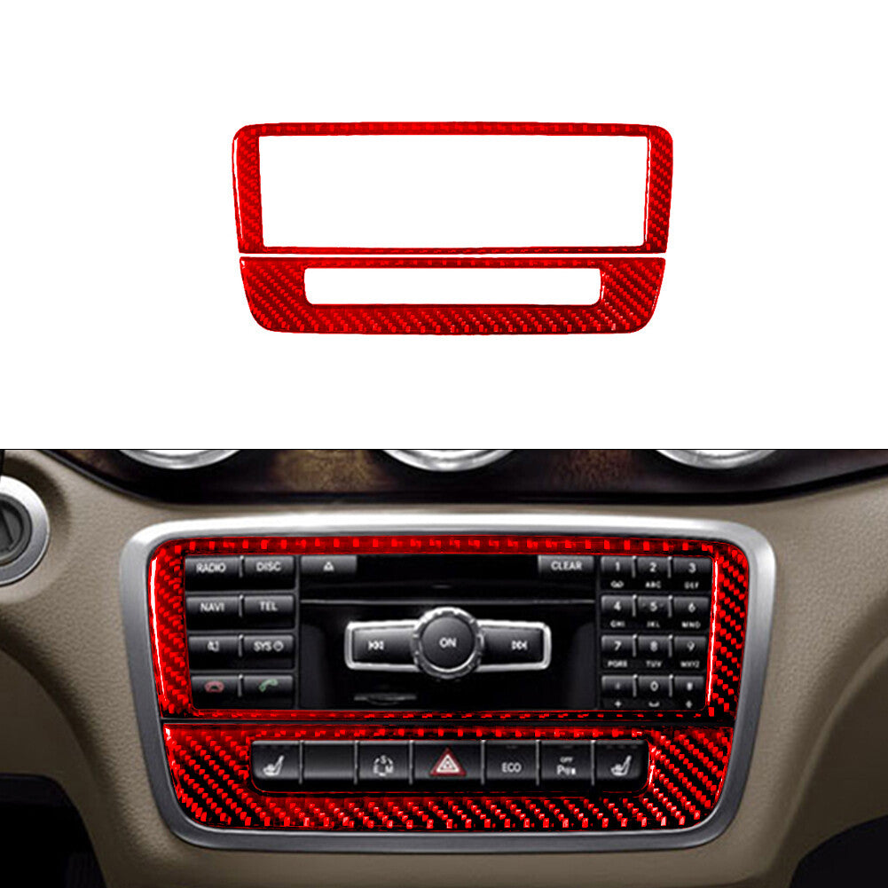 Red Central Control Trim Cover Type-A for Mercedes Benz CLA 2014-2018 GLA 15-18