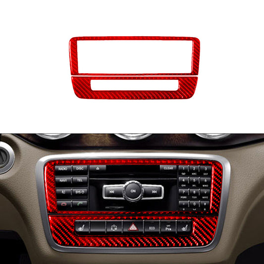 Red Central Control Trim Cover Type-A for Mercedes Benz CLA 2014-2018 GLA 15-18