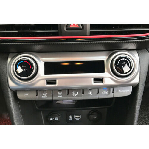 for Hyundai Kona 2018-2022 Matte Inner Central Console Ac Switch Frame Trim ABS