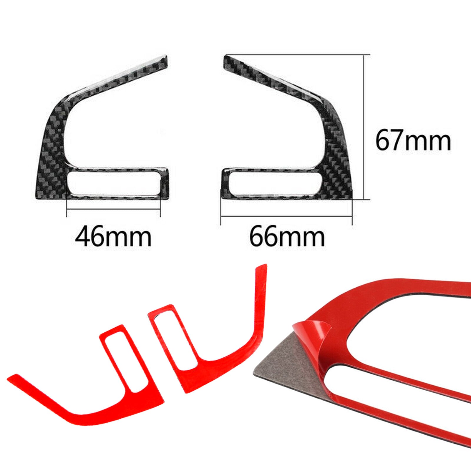 Carbon fiber interior steering wheel button frame trim for Subaru Crosstrek 2016