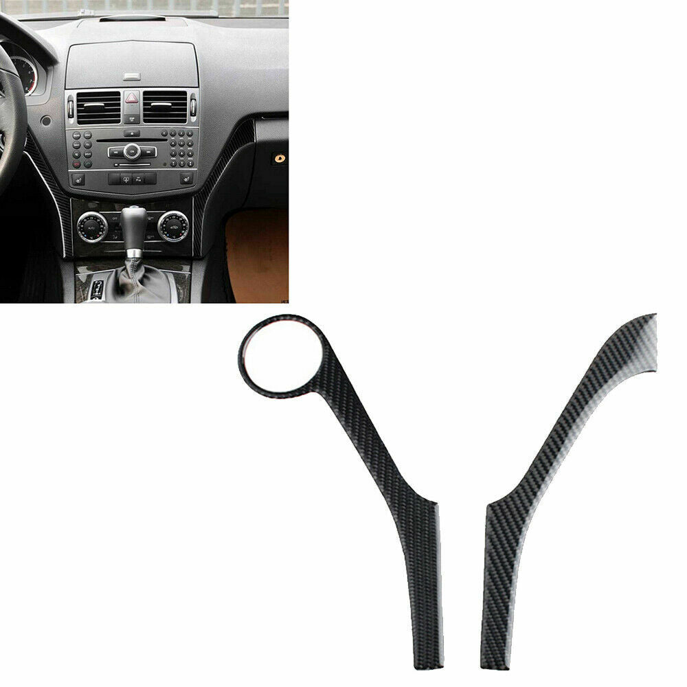Carbon fiber center console cover interior trim is suitable for Mercedes-Benz C-Class W204
