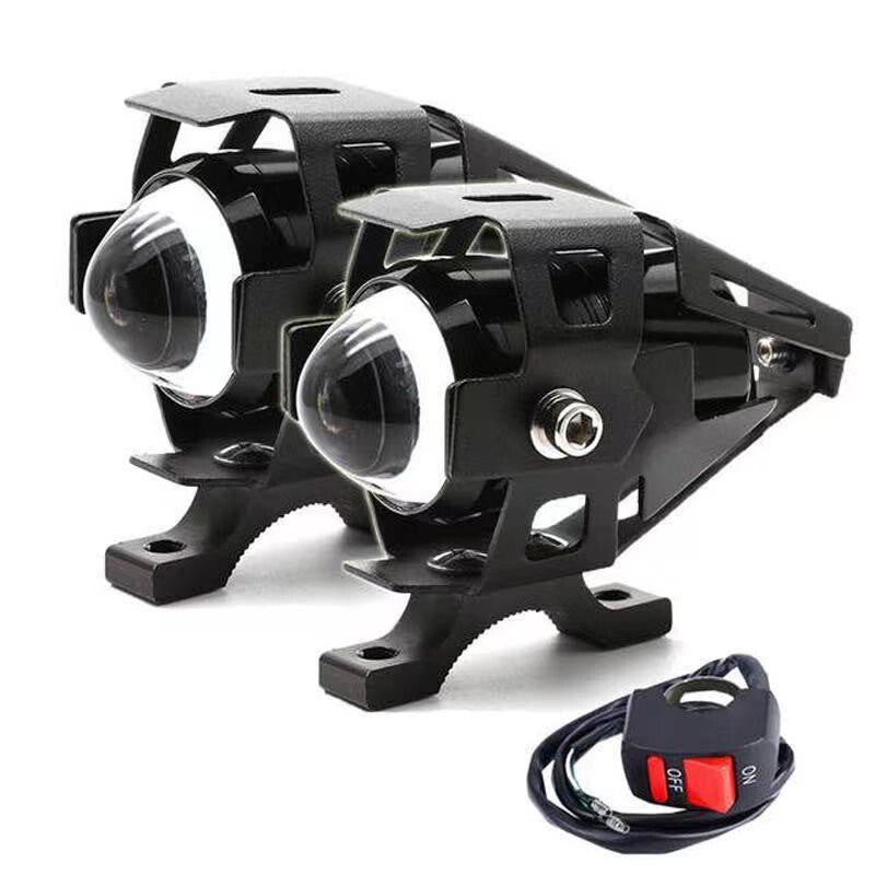 Motorcycle Head Light Lamp Switch Driving Spotlight High Low Beam Flash Led Lamp