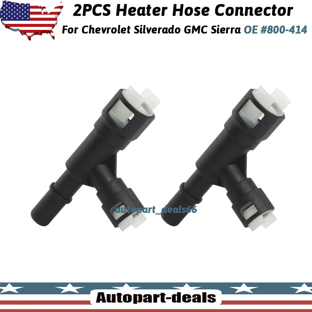 2Pcs Heater Hose Connector for GMC for Yukon XL for Chevrolet Tahoe for Cadillac for Escalade