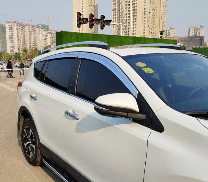 for Toyota RAV4 2013-2018 Chrome Window Visor Sun Rain Guard Vent Shade Set 6Pcs