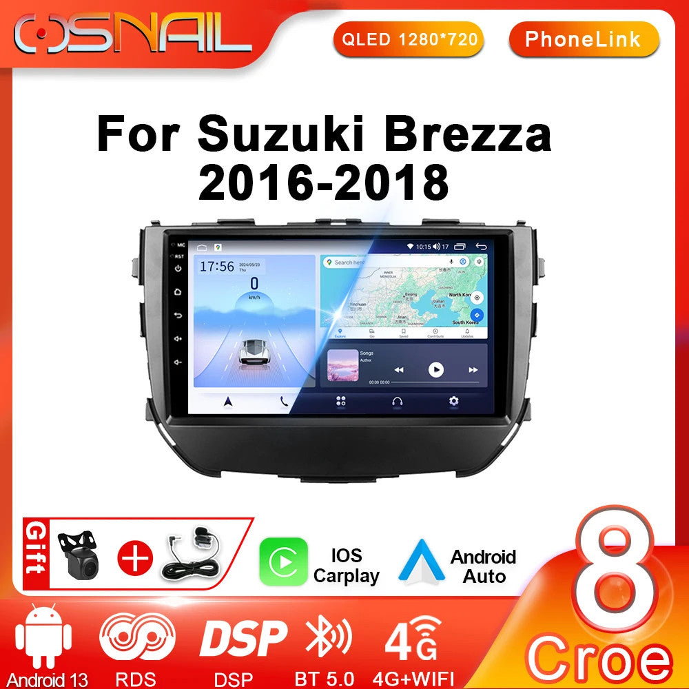 for Suzuki Vitara Brezza 2016-2019 Android CarPlay Car Radio GPS Player Screen