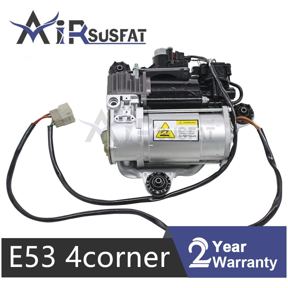 for BMW E39 / X5 E53 4corner Air Suspension Compressor Pump W/ Valve Block 00-06