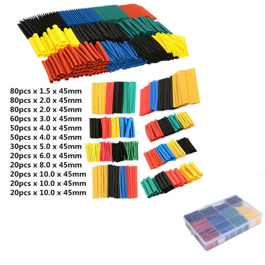 530Pcs Heat Shrink Tubing Insulation Shrinkable Tube Car Electrical Cable Hose