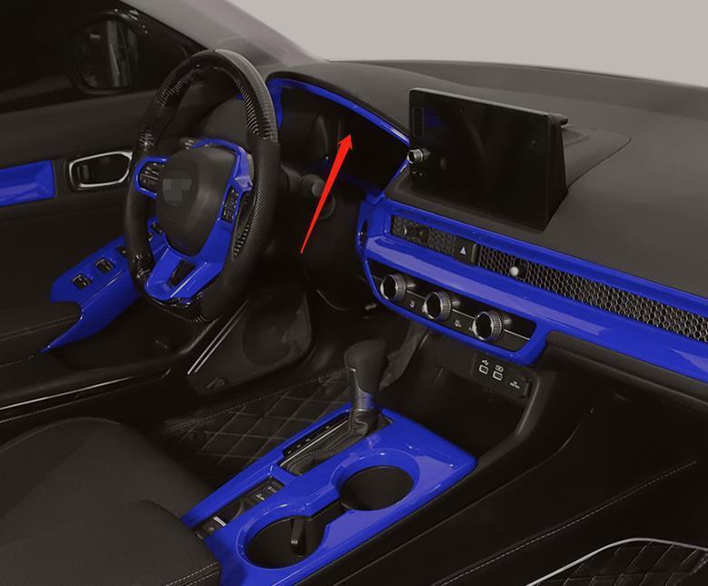 Dashboard Panel Frame Cover Trim Fit for Honda for Civic 11th 2022-2023 Bright Blue