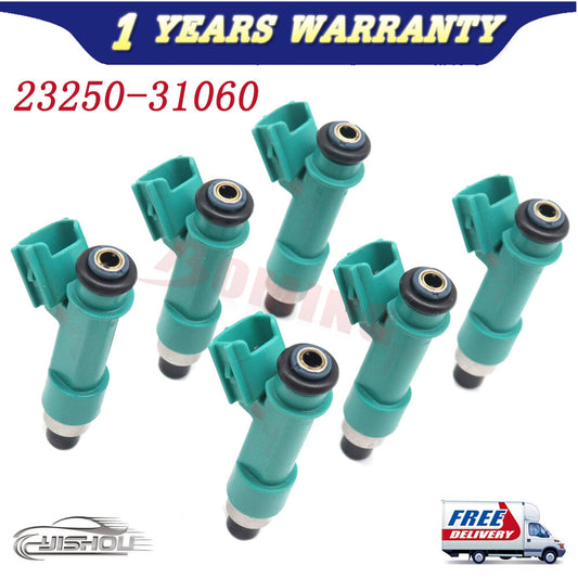 6PCS 23250-31060 New Fuel Injectors for Toyota Tacoma Tundra 4Runder FJ Cruiser