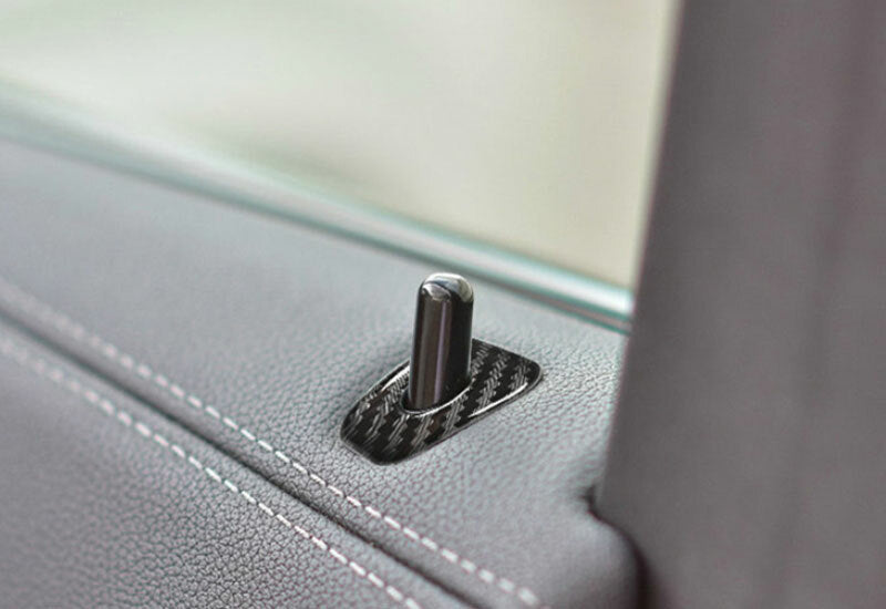 Carbon Fiber Style Door Lock Cover Fit for BMW 3 Series G20 2020-2022