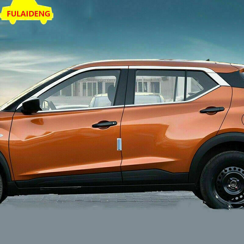for NISSAN KICKS 2017-2020 2021 Stainless Car Window Molding Cover Strip Trim