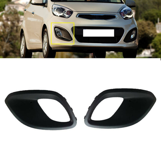 Suitable for 2011-2015 for Kia Picanto left and right front bumper fog light cover trims.