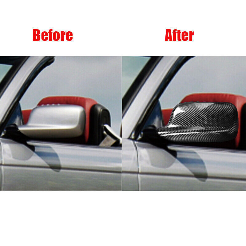 For 2 Door for BMW 3 Series E46 98-05 Real Carbon Fiber Car Side Mirror Cover Caps