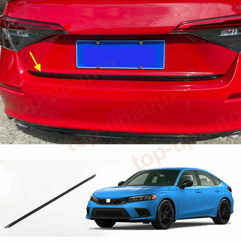 for Honda for Civic 11Th 2022-2023 Carbon ABS Car Rear Tailgate Trunk Lid Cover Trim