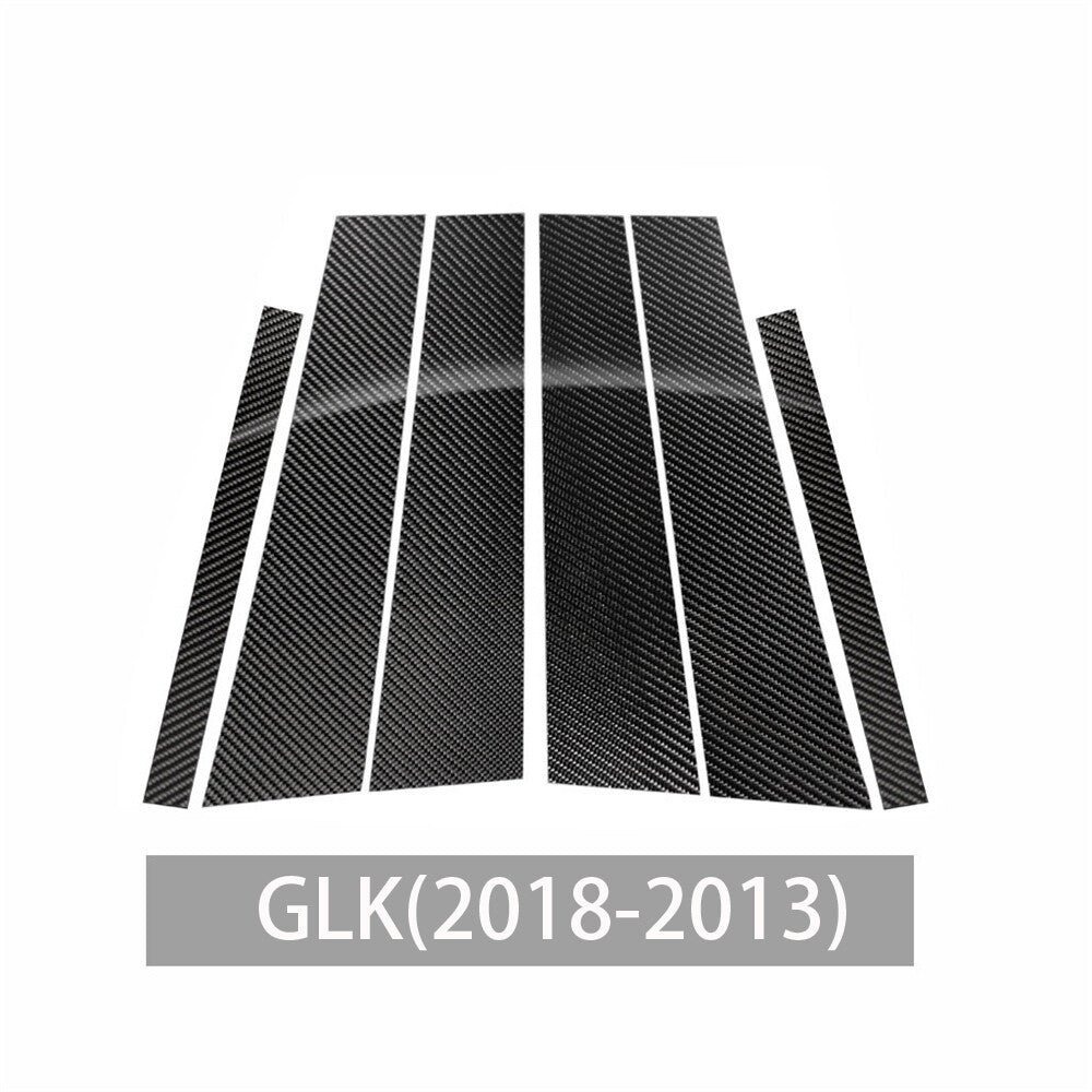 Carbon Fiber Door Window Pillar Posts Panel Trim for Benz GLK Class X204 2008-13