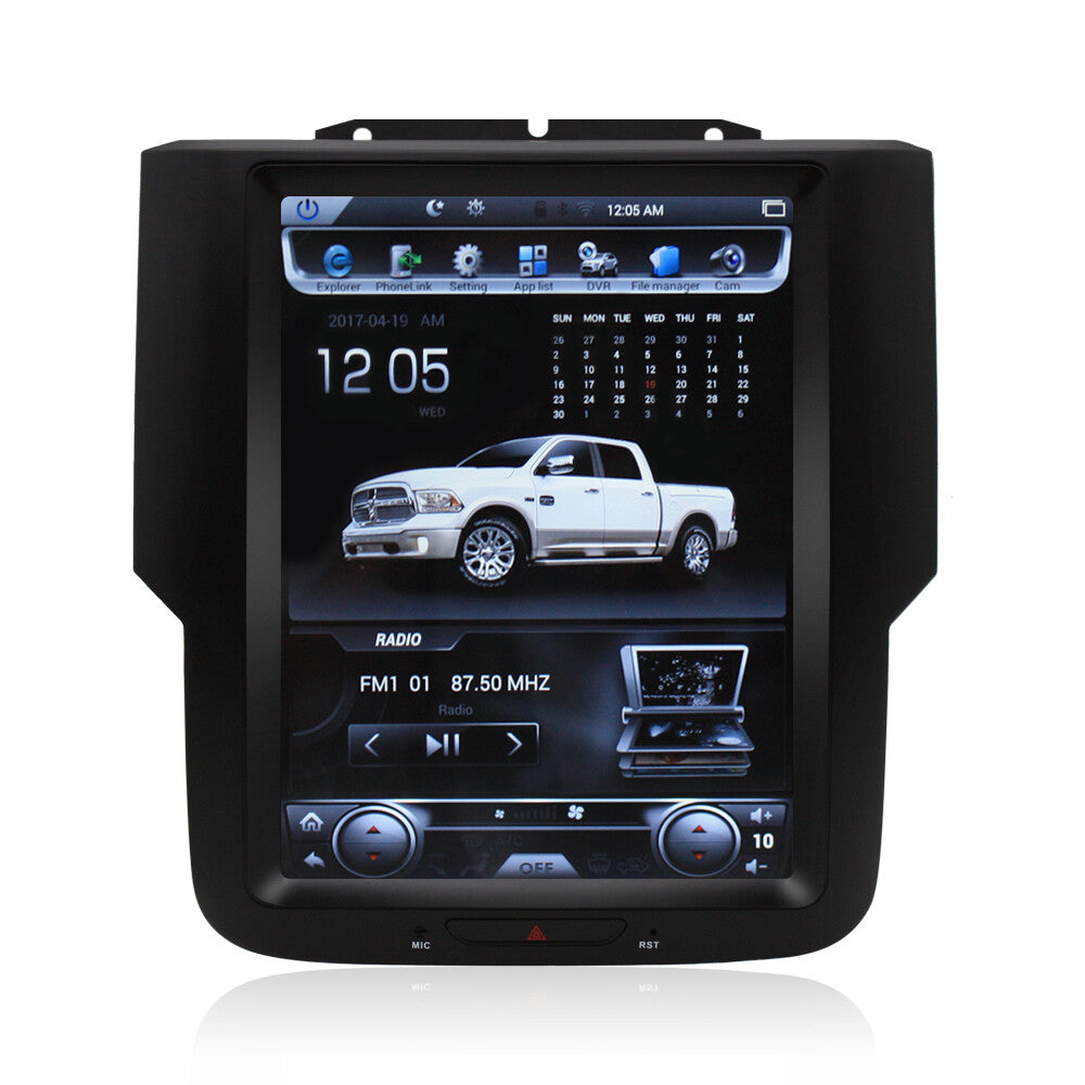 for Dodge for Ram 2013-2019 Android 7.1 for Tesla Style Vertical Screen 10.4 GPS Radio