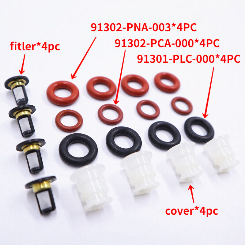 20-piece fuel injector rebuild kit with O-ring seals for Honda Accord Element 03-07 2.4L