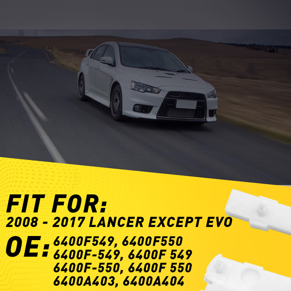 6-piece front left and right bracket retainer support for 2008-2017 for Mitsubishi Lancer.