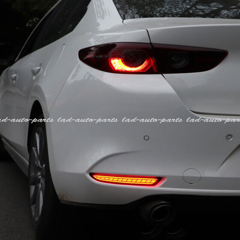 LED Rear Tail Fog Light Bumper Side Marker Reflector for Mazda 3 Sedan 2019-2024