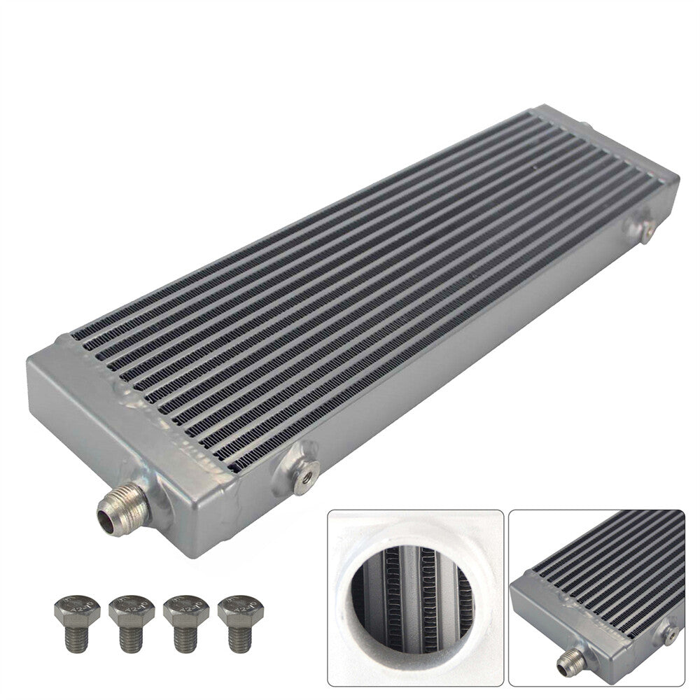 Universal Cross Flow Bar  Plate Oil Cooler Large Core:18.5x5.5x1.58 + Screws