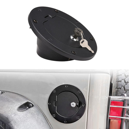 Car Fuel Filler Door Cover Gas Tank Cap w/Lock Fit for Jeep for Wrangler TJ 1997-2006