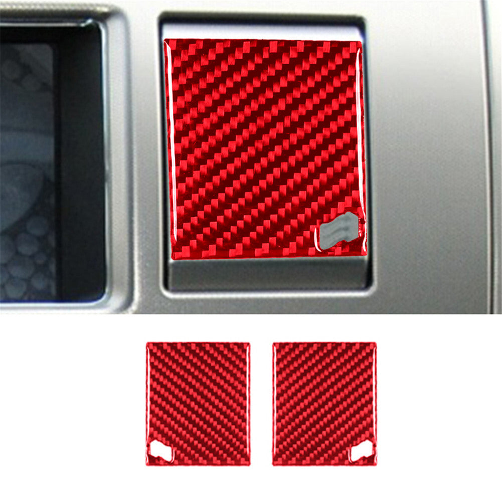 Red Central Control Air Vent Cover Trim Panel Carbon Fiber for Jaguar XF 2009-11