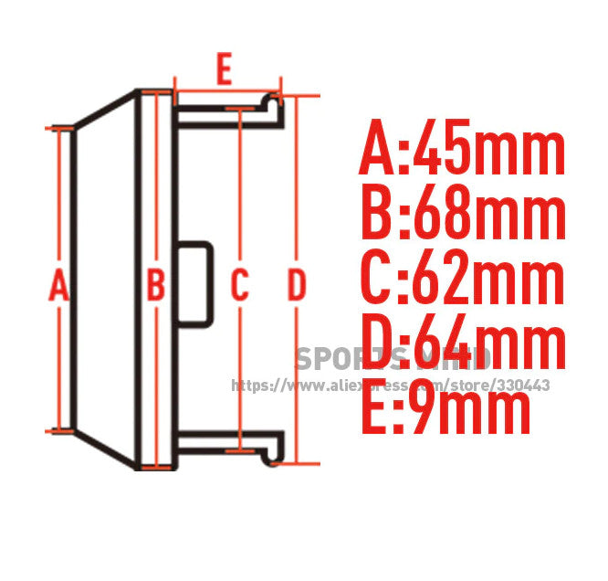 4-pack of 50mm for Alfa Romeo red edge stickers, wheel center stickers, badges