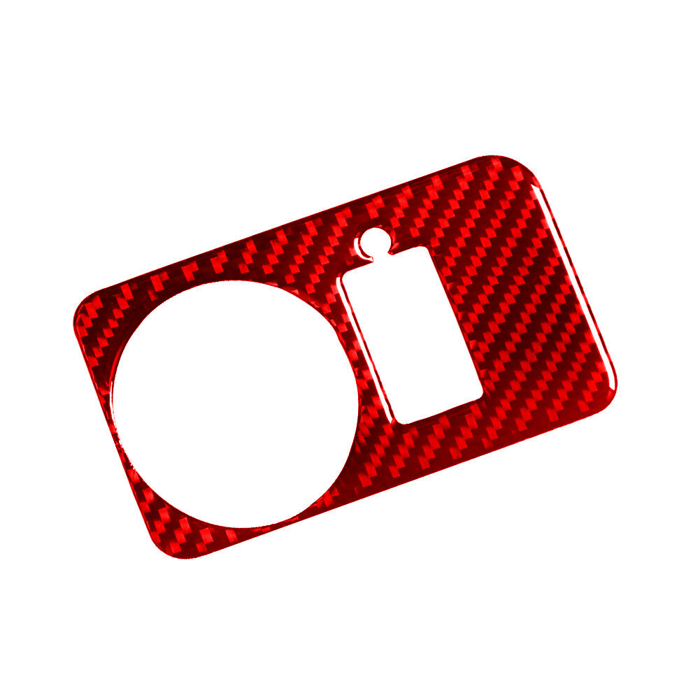 Red carbon fiber headlight switch cover trim suits the 2005 for Ford for Mustang - 09
