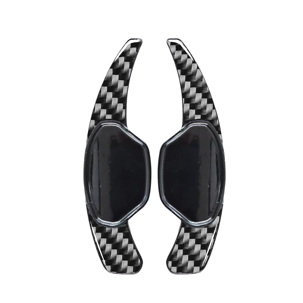 2xSteering Wheel Shift Paddle Extension for Cadillac XTS 13-19 CarbonFiber Black