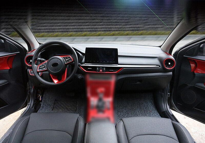 for Kia K3 Forte 2019-2023 Glossy Red Headlight Switch Control Button Frame 1pcs