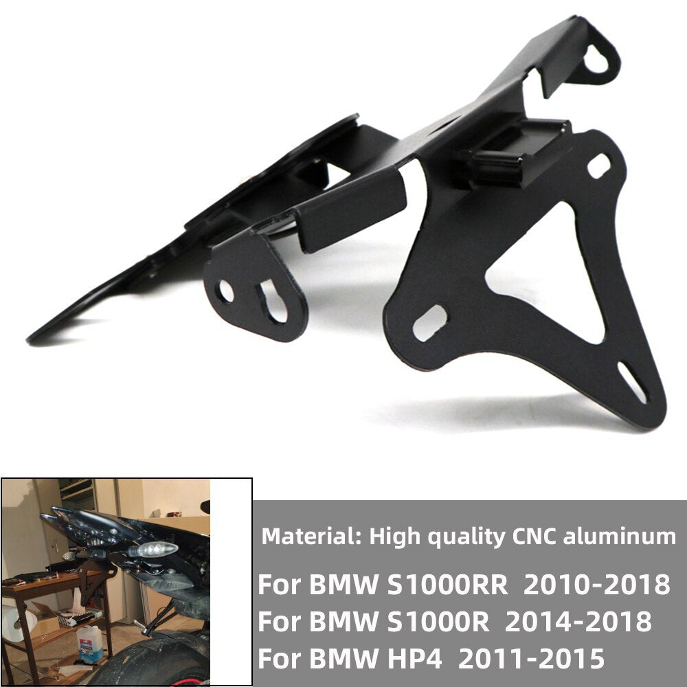 LED Light License Number Plate Frame Holder Tail Tidy for BMW S1000RR S1000R HP4