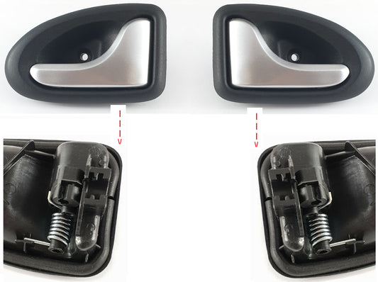 Applicable to for Renault DOOR HANDLE INSIDE HANDLE LEFT RIGHT SILVER