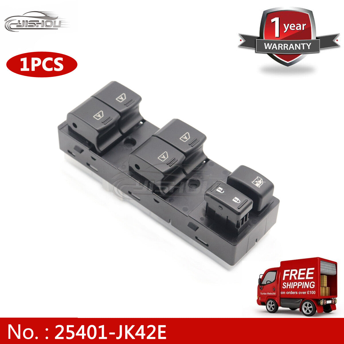 25401-JK42E Front Main Window Switch for Infiniti G35 G37 2007-2008 Q40