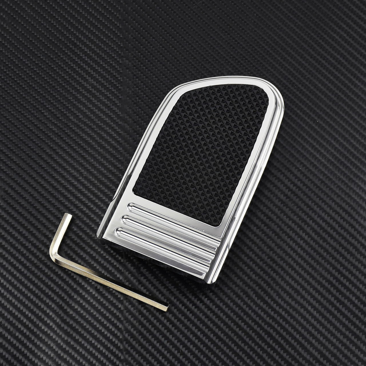 Chrome Large Brake Pedal Pad Fit for Harley Touring 1980-2023 Softail 1986-2017