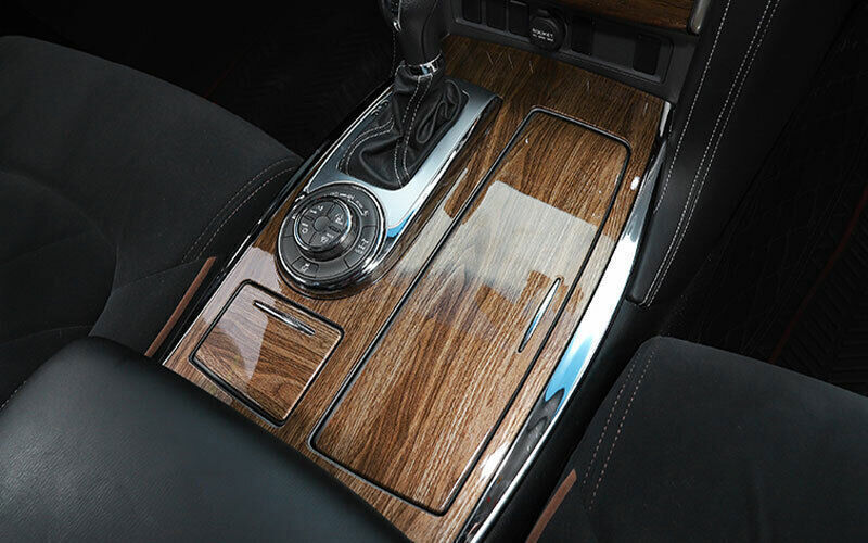 3X Wood Grain Inner Gear Shift Box Panel Cover Trim for Nissan Armada Y62 17-20
