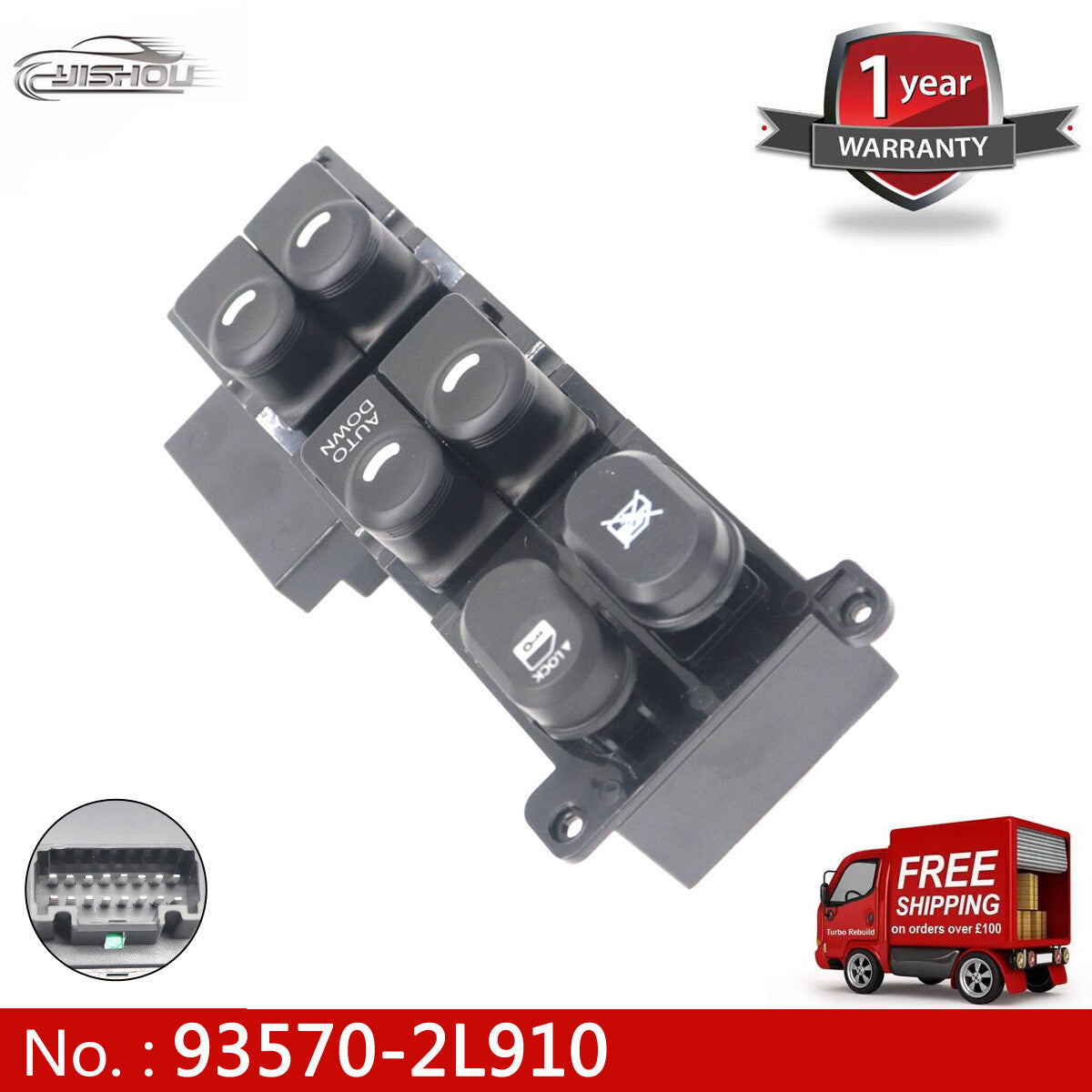 The all-new Master Power Window switch control is compatible with the for Hyundai I30 FD 2007-2012 93570-2L910