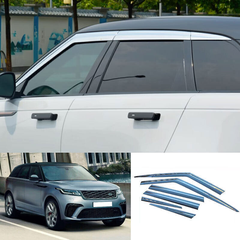 for Range Rover Velar 18-23 Silver Window Visor Shades Sun Rain Guard Deflector