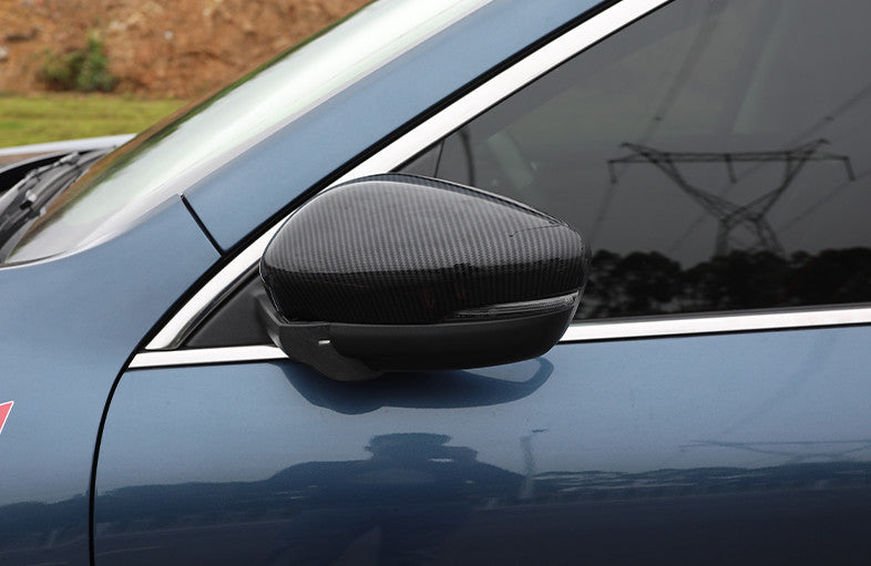 Carbon Fiber Exterior Rear View Mirror Cover Trim for Ford Escape Kuga 2020-22