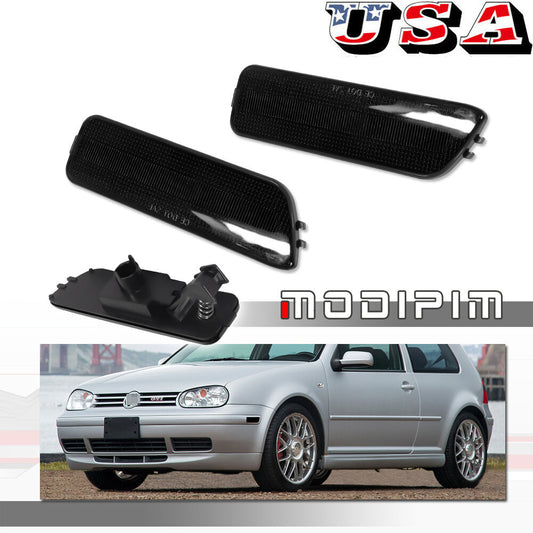 Smoke black front side marker light cover suitable for Volkswagen MK4, for Golf R32, GTI, for Jetta Cabrio
