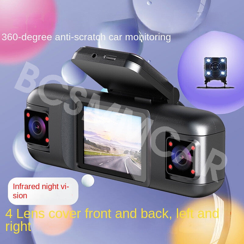 4 Channel Dash Cam Driving Recorder Car Front Rear Camera G-Sensor Night Vision