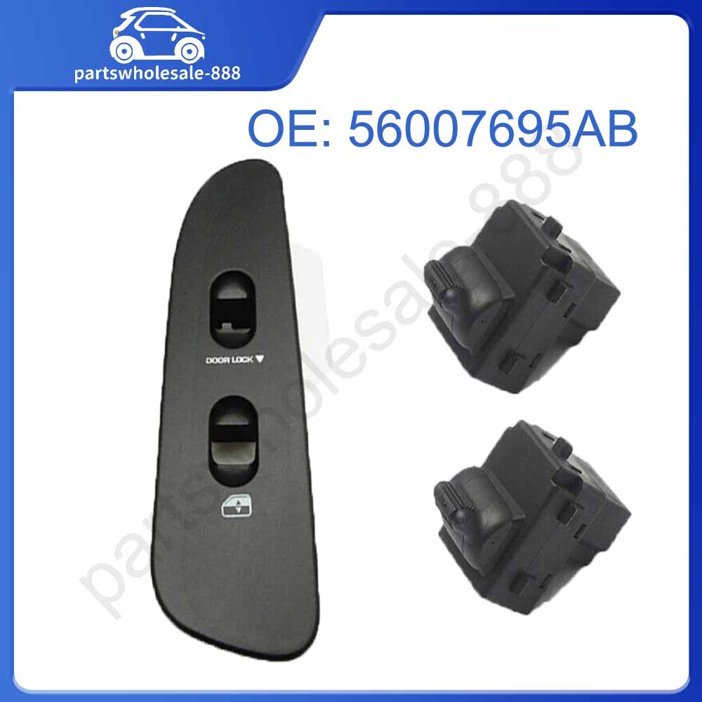 Passenger Window Switch Bezel 2003-2005 for Dodge for Ram 1500 2500 3500 Black
