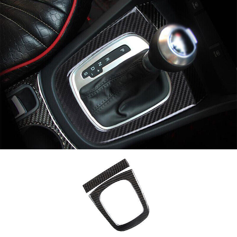 for Audi Q3 15-2018 Carbon Fiber Vinyl Central Console Gear Shift Panel Trim 2P