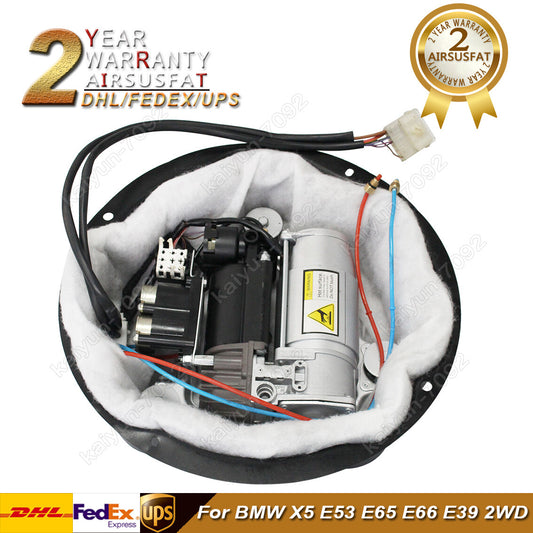 for BMW X5 E39 E53 E65 E66 Air Suspension Compressor Valve Block+Bracket Cover