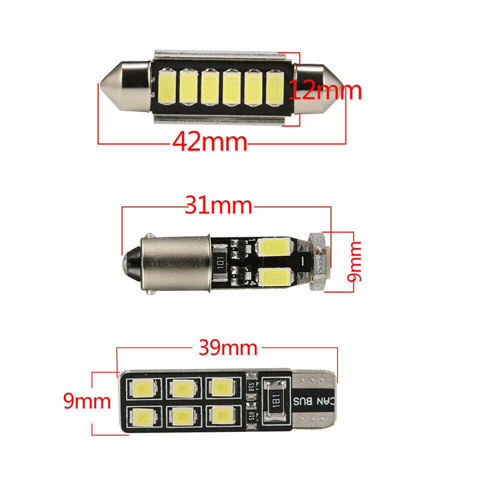 SMD LED Interior Lighting Complete Set for Audi for A6 C6 4F Avant 17-Piece